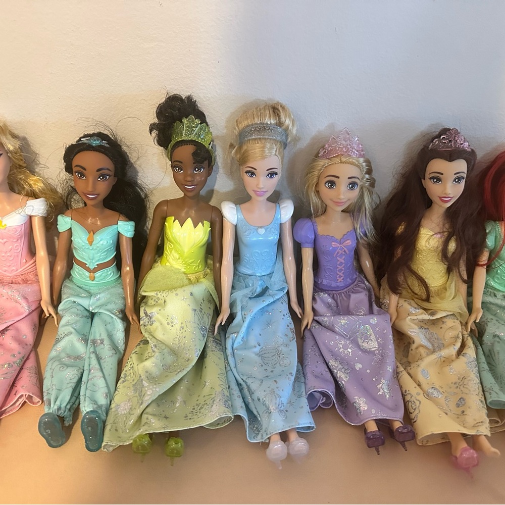 Princess Doll Set with Colorful Dresses